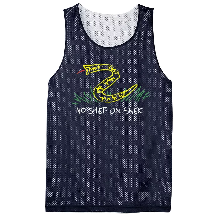 No Step On Gadsden Flag Mesh Reversible Basketball Jersey Tank