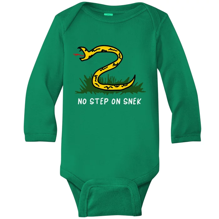 No Step On Funny Parody Meme Baby Long Sleeve Bodysuit