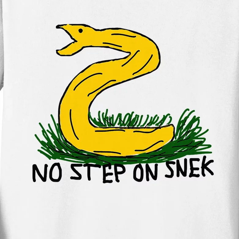 No Step On S.N.E.K Funny Bad Drawing Snake Parody Kids Long Sleeve Shirt