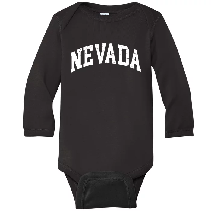 Nevada State Of Nevada Worn Design Print Classic Baby Long Sleeve Bodysuit