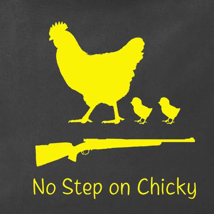 No Step On Chicky Libertarian Rifle Gadsden Flag Chicken Gun Zip Tote Bag