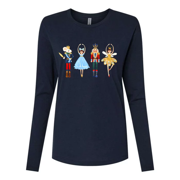 Nutcracker Sugar Plum Fairy Christmas 2022 Gift Womens Cotton Relaxed Long Sleeve T-Shirt