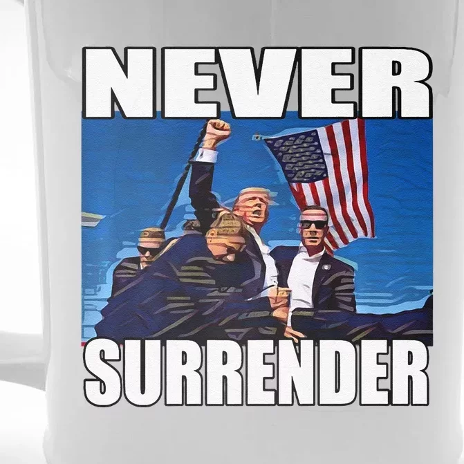 Never Surrender Premium Front & Back Beer Stein