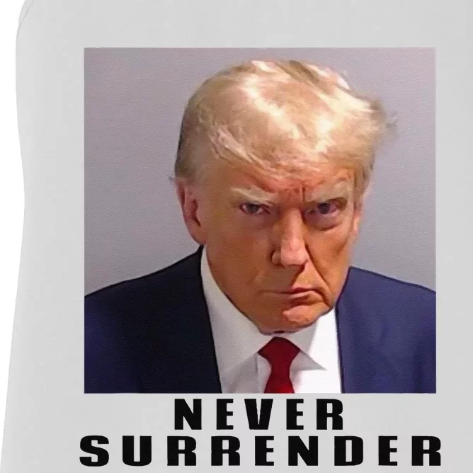 Never Surrender Pro Trump Women's Racerback Tank