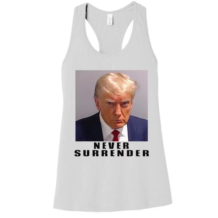 Never Surrender Pro Trump Women's Racerback Tank