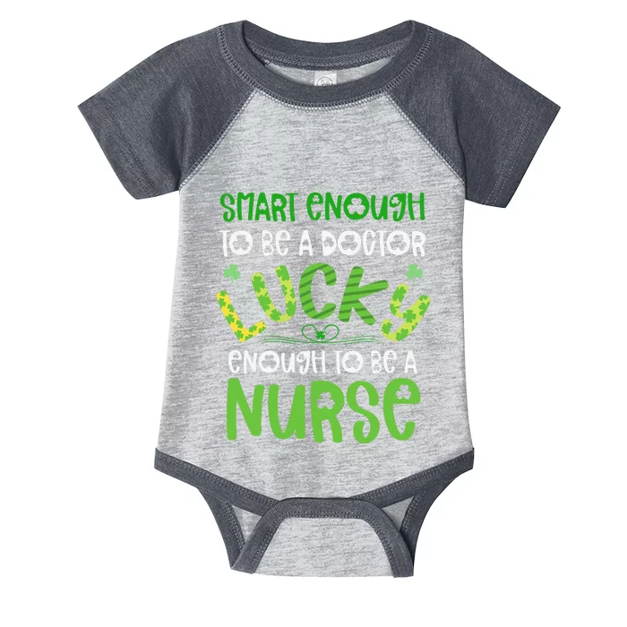 Nurse St Patricks Day For Nurses Lucky Funny Nursing Infant Baby Jersey Bodysuit