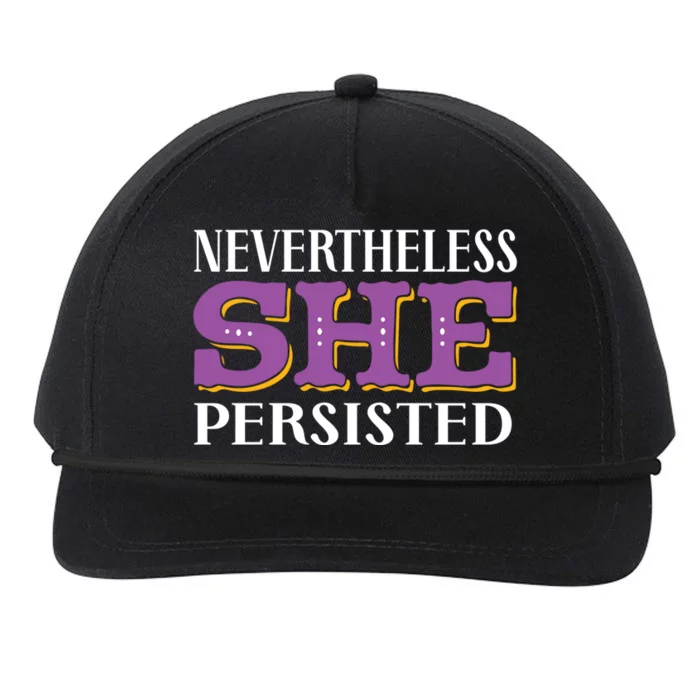 Nevertheless She Persisted Feminist Af Strong Gift Snapback Five-Panel Rope Hat