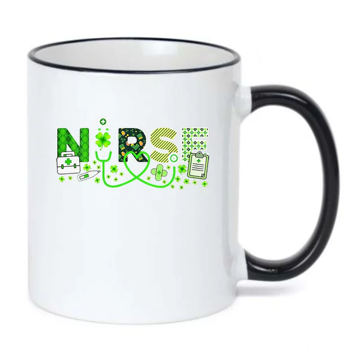 Nurse St Patrick's Day Lucky Nurse ER ICU NICU RN Nurses Black Color Changing Mug