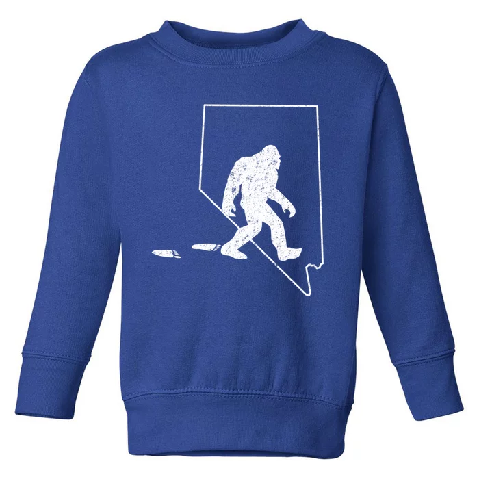 Nevada State Pride Vintage Bigfoot Hunter Gift Toddler Sweatshirt