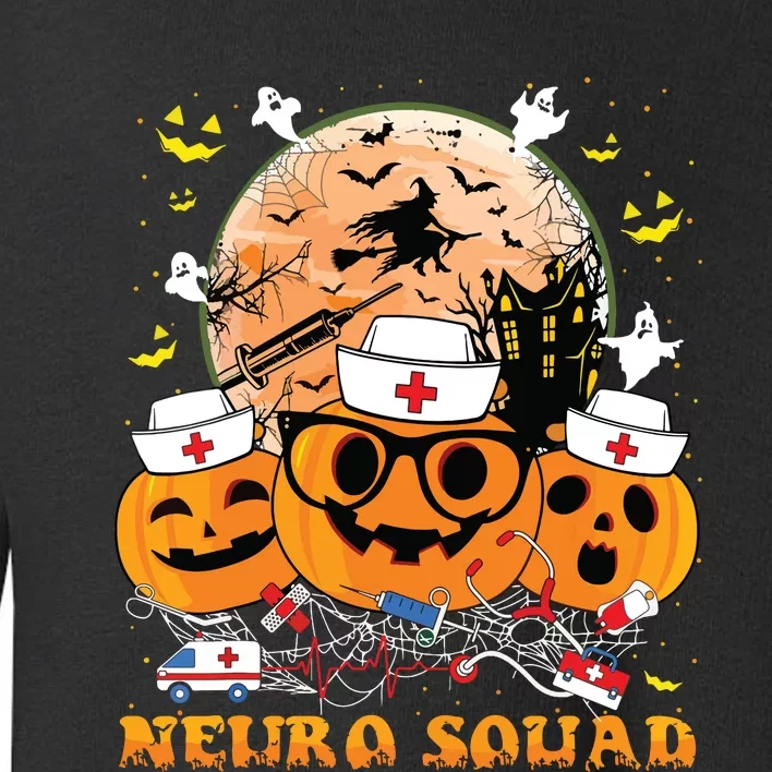 Neuro Squad Pumpkin Nurse Ghost Scary Halloween Costume Toddler Sweatshirt