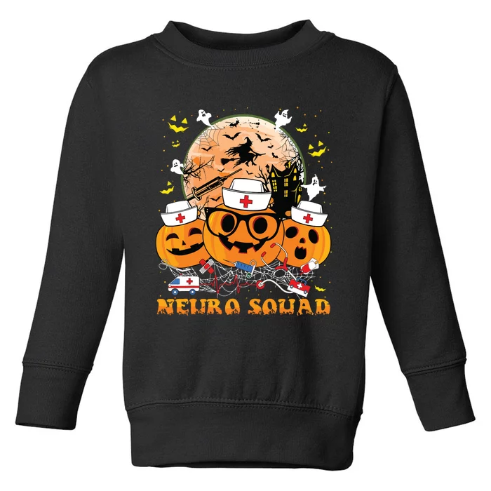 Neuro Squad Pumpkin Nurse Ghost Scary Halloween Costume Toddler Sweatshirt