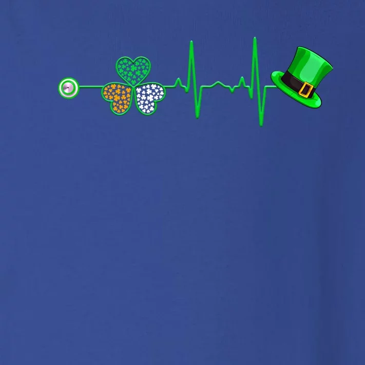 Nurse St Patricks Day Heartbeat Shamrock Nursing Stethoscope Gift Toddler Long Sleeve Shirt