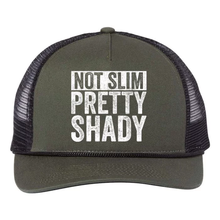 Not Slim Pretty Shady Vintage Retro Rope Trucker Hat Cap