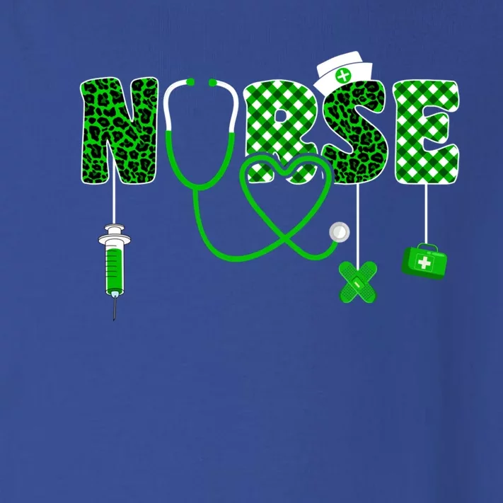 Nurse Saint Patricks Day Stethoscope Shamrock Leopard Irish Cool Gift Toddler Long Sleeve Shirt