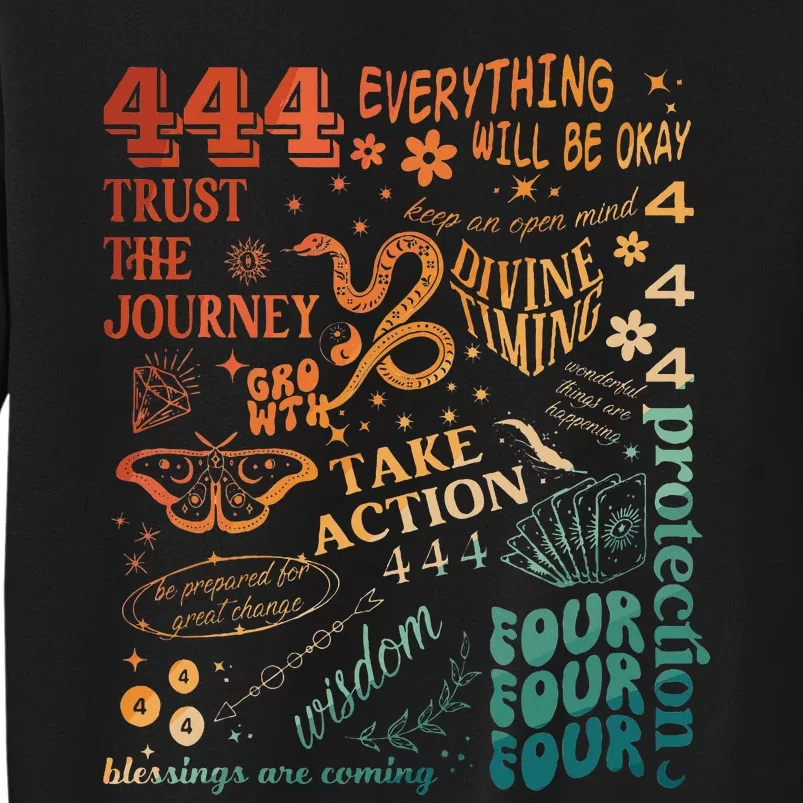 Numerology Spiritual Protection Aesthetic Angel Number 444 Tall Sweatshirt