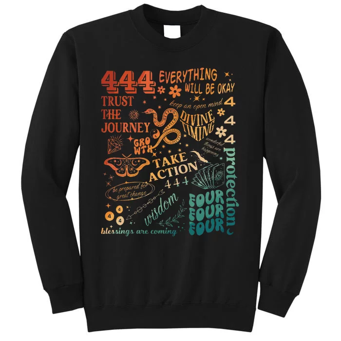 Numerology Spiritual Protection Aesthetic Angel Number 444 Tall Sweatshirt