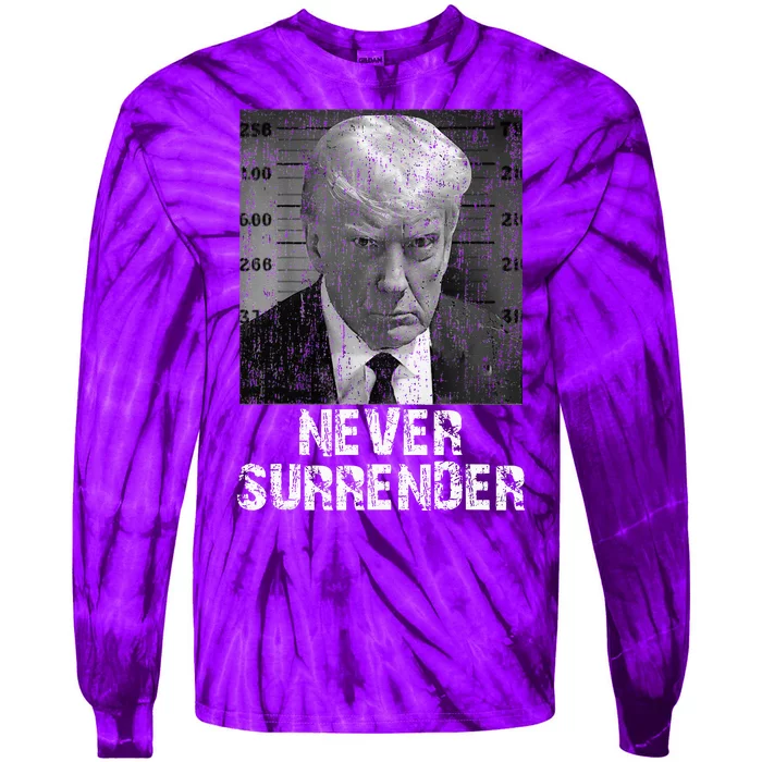 Never Surrender Pro Trump Tie-Dye Long Sleeve Shirt