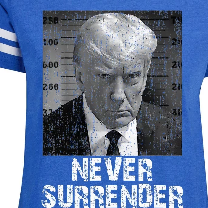 Never Surrender Pro Trump Enza Ladies Jersey Football T-Shirt