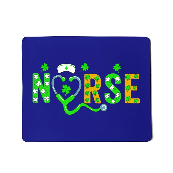 Nurse St Patricks Day Gift St Patricks Day Nurse Scrub Top Gift Mousepad