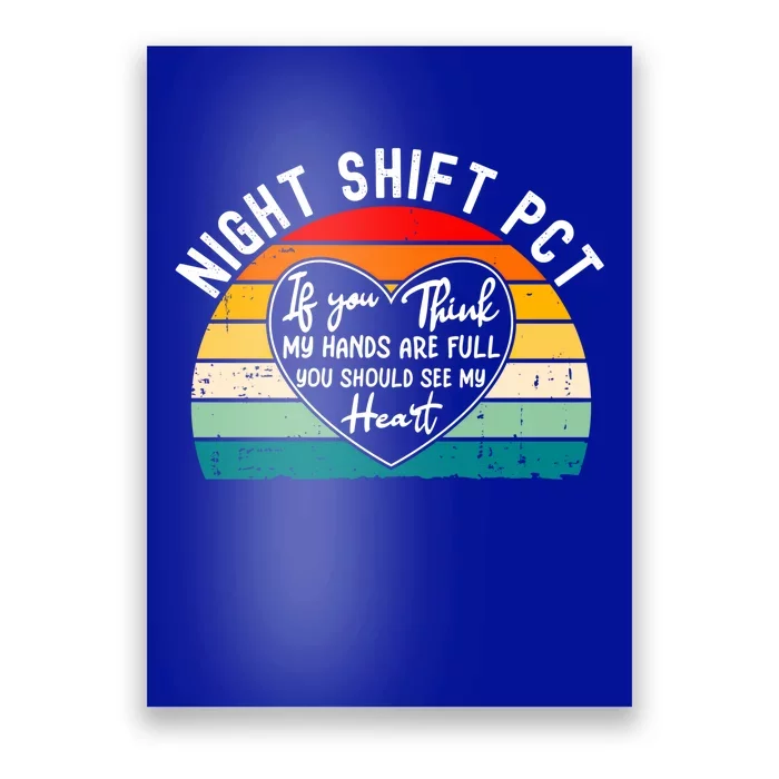 Night Shift Patient Care Tech Technician Appreciation Gift Poster