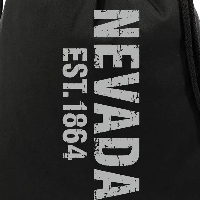 Nevada State Patriotic American Usa Cool Distressed Design Drawstring Bag