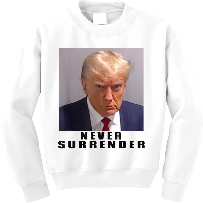 Never Surrender Pro Trump Kids Sweatshirt