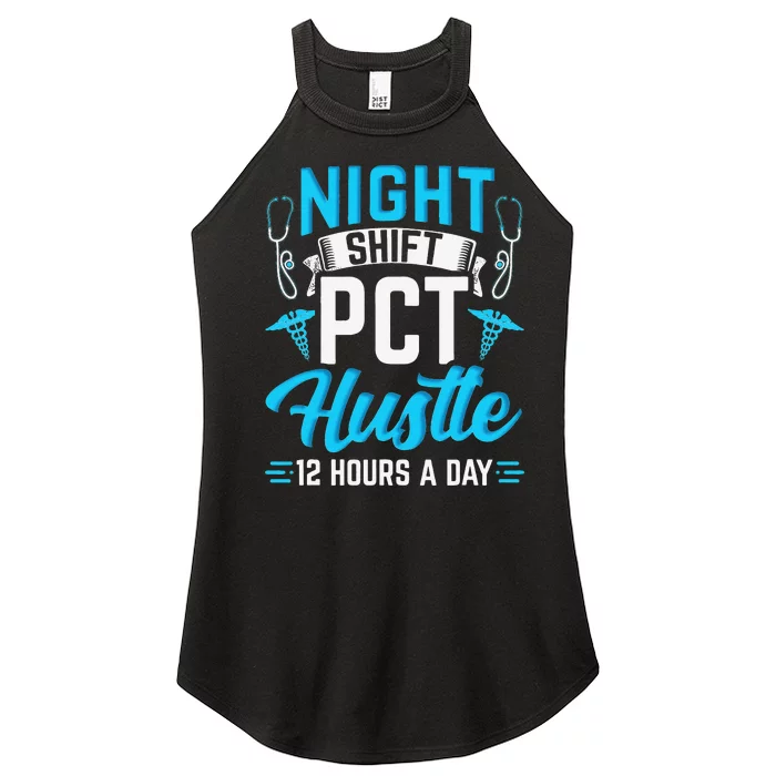 Night Shift PCT Patient Care Technician Women’s Perfect Tri Rocker Tank