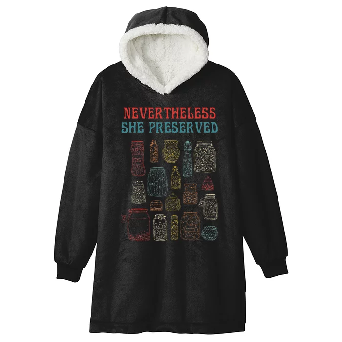 Nevertheless She Preserved Hooded Wearable Blanket