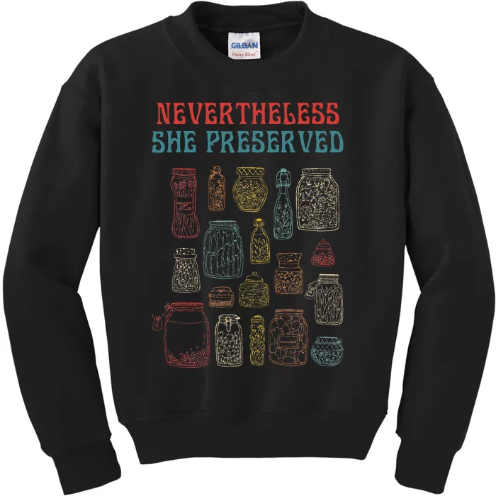 Nevertheless She Preserved Kids Sweatshirt