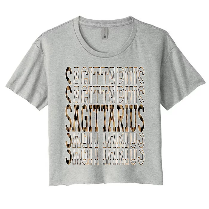 November Sagittarius Queen December Birthday Leopard Cool Gift Women's Crop Top Tee