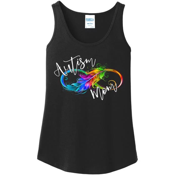 Neurodiversity Symbol Rainbow Infinity Autism Mom Ladies Essential Tank