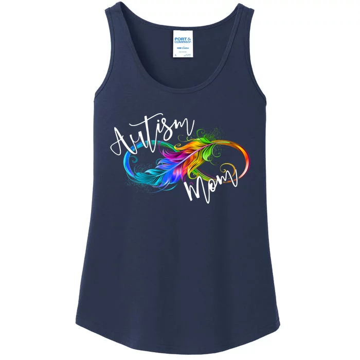 Neurodiversity Symbol Rainbow Infinity Autism Mom Awareness Ladies Essential Tank