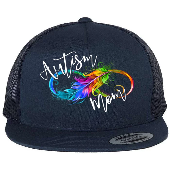 Neurodiversity Symbol Rainbow Infinity Autism Mom Awareness Flat Bill Trucker Hat