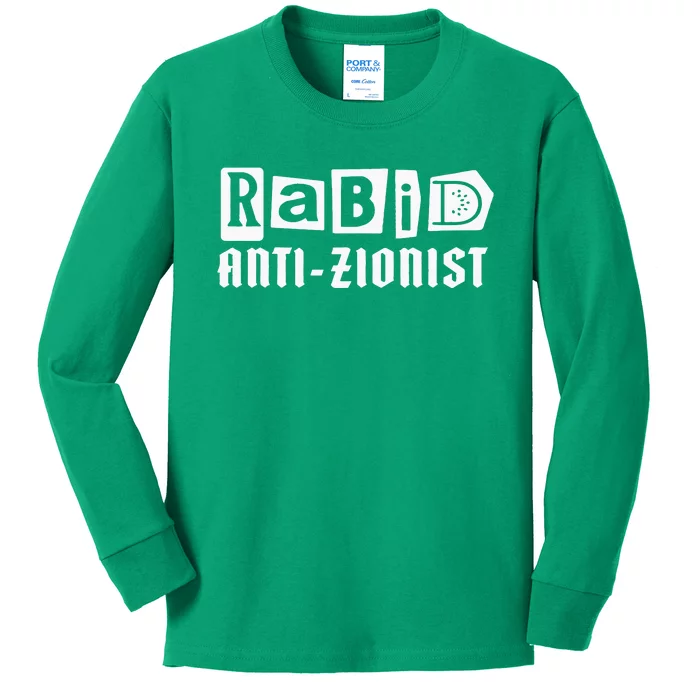 Nordacious Store Rabid Antizionist Kids Long Sleeve Shirt