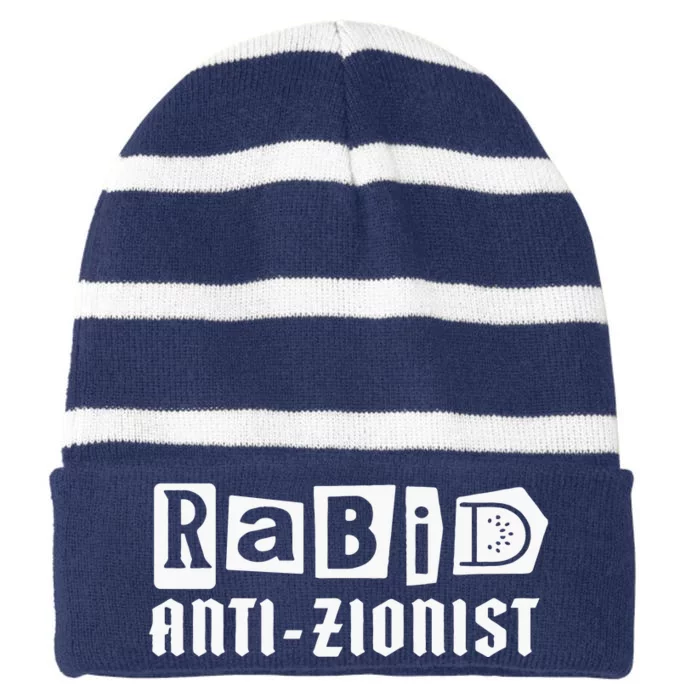 Nordacious Store Rabid Antizionist Striped Beanie with Solid Band