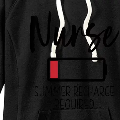 Nurse Summer Recharge Required Funny Women's Fleece Hoodie