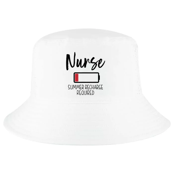 Nurse Summer Recharge Required Funny Cool Comfort Performance Bucket Hat