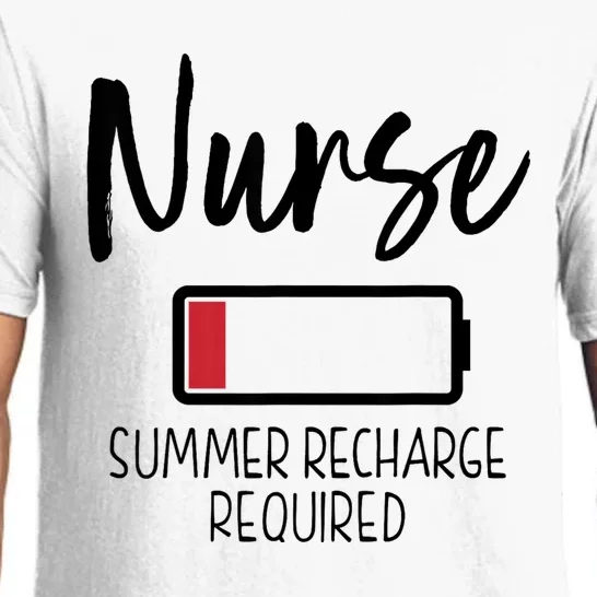 Nurse Summer Recharge Required Funny Pajama Set