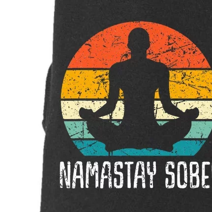 Namastay Sober Recovery Support Sobriety Na Aa Doggie 3-End Fleece Hoodie