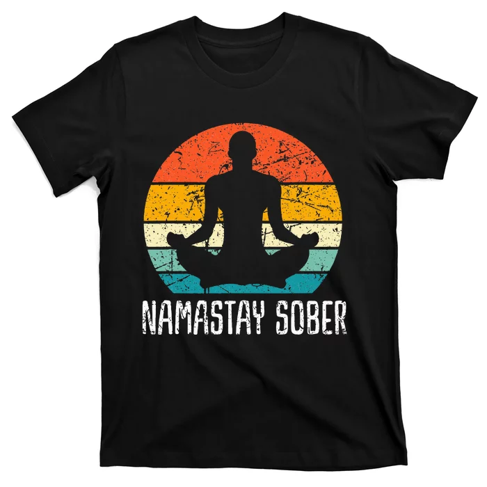 Namastay Sober Recovery Support Sobriety Na Aa T-Shirt