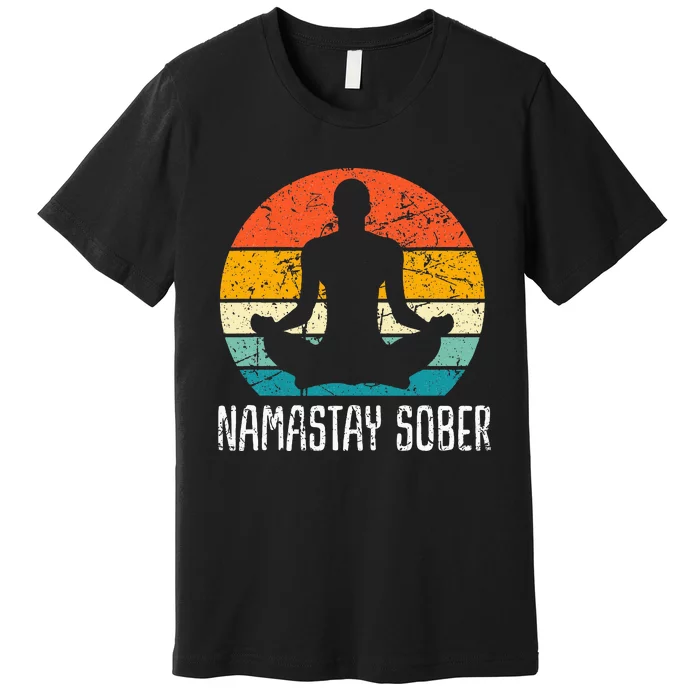 Namastay Sober Recovery Support Sobriety Na Aa Premium T-Shirt