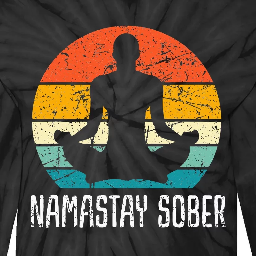 Namastay Sober Recovery Support Sobriety Na Aa Tie-Dye Long Sleeve Shirt