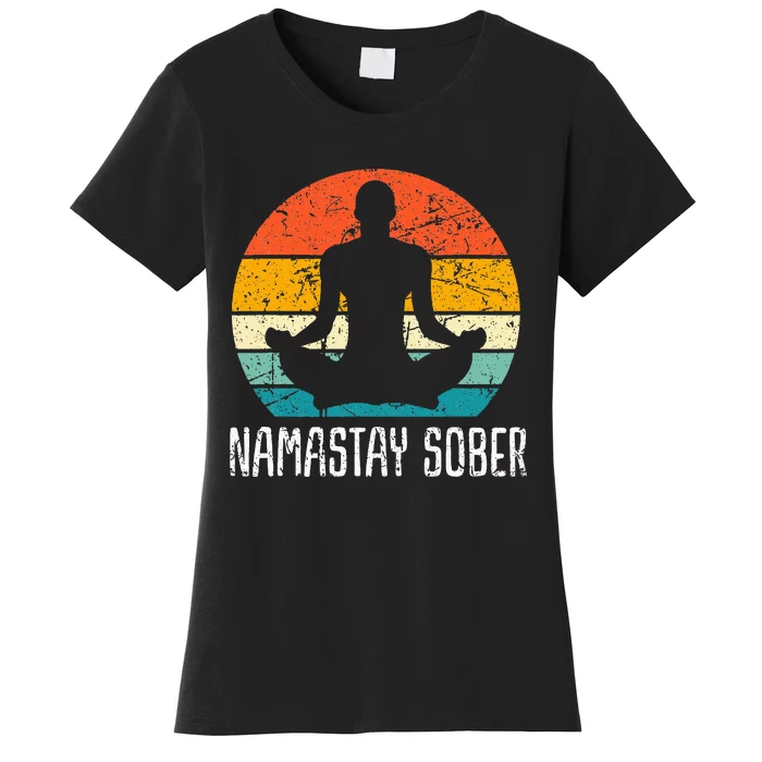 Namastay Sober Recovery Support Sobriety Na Aa Women's T-Shirt