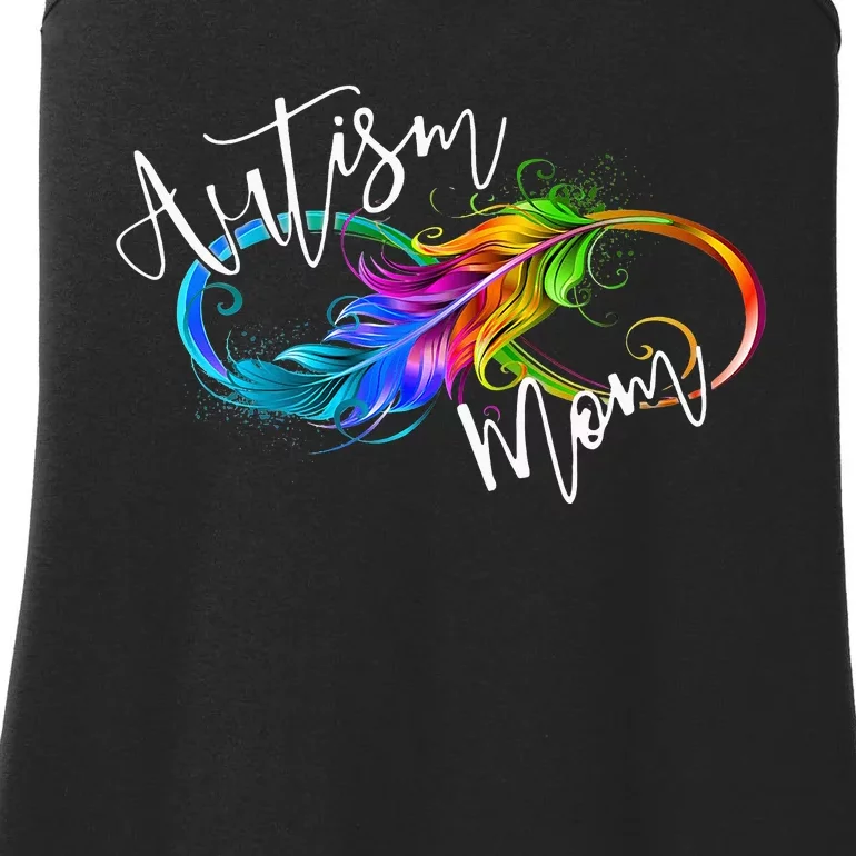 Neurodiversity Symbol Rainbow Infinity Autism Mom Awareness Ladies Essential Tank