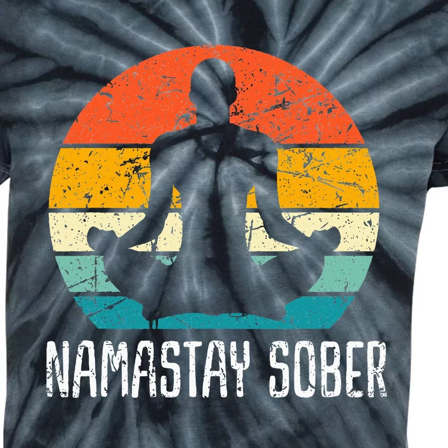 Namastay Sober Recovery Support Sobriety Na Aa Kids Tie-Dye T-Shirt