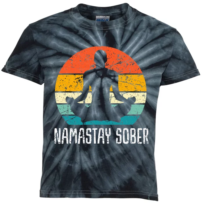 Namastay Sober Recovery Support Sobriety Na Aa Kids Tie-Dye T-Shirt