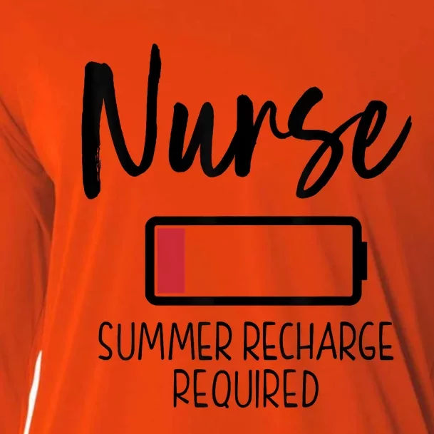 Nurse Summer Recharge Required Funny Cooling Performance Long Sleeve Crew