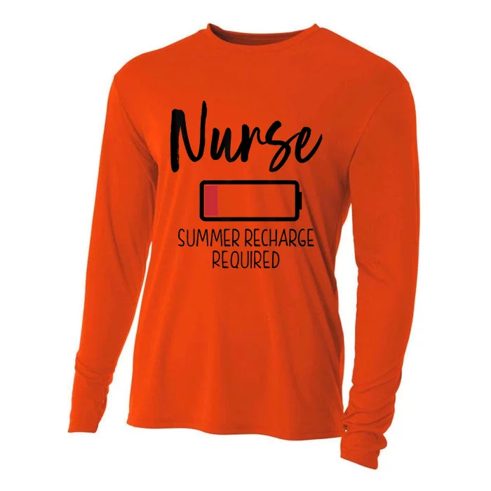 Nurse Summer Recharge Required Funny Cooling Performance Long Sleeve Crew