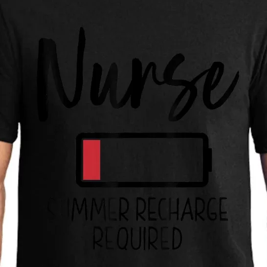 Nurse Summer Recharge Required Funny Pajama Set