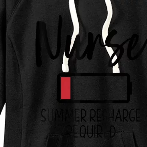 Nurse Summer Recharge Required Funny Women's Fleece Hoodie